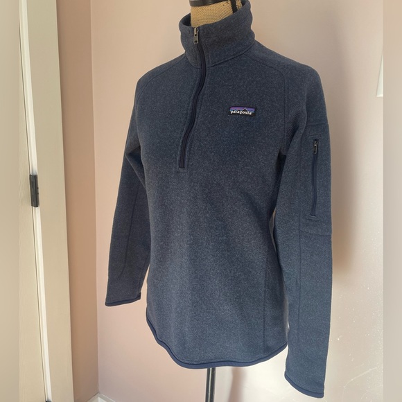 Patagonia Better Sweater 1/4 Zip Fleece in Navy Blue Size Medium - Picture 2 of 5